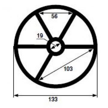  Praher 1'1/2 multi-p valve spider gasket (Ø133mm)
