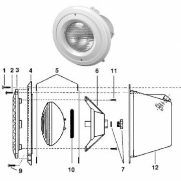 Hayward SPX0506DE underwater light flange gasket för liner