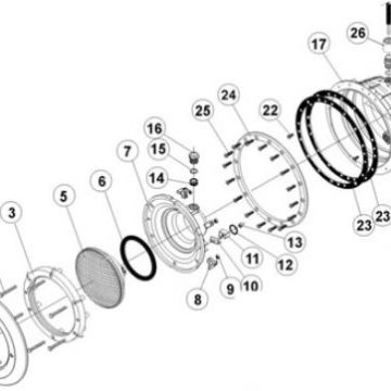 Astral 4403011010  underwater light flange gaskets, set of 2 för liner