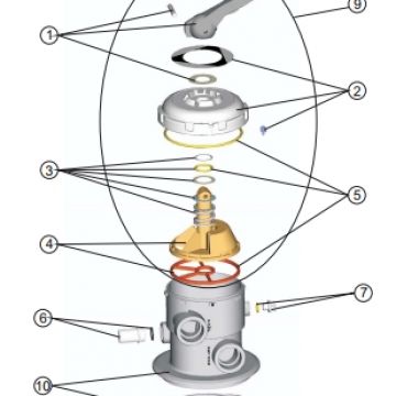 Komplett o-rings set Astral 20565 Top Mount Manual Multiport Valve