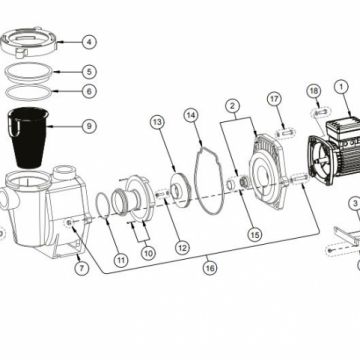 Pentair Whisper Flo pump serie axeltätning