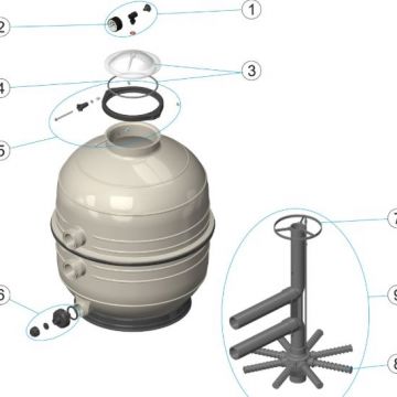 Transparent lock Astral sandfilter