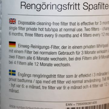 Viskan Spa rengöringsfritt spafilter 337x127