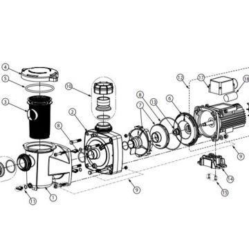 Pentair Free Flow Plus pump serie axeltätning 