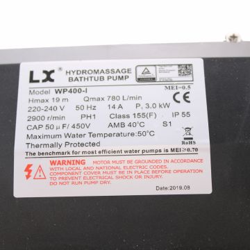 LX Whirlpool WP400 4,0 Hp spapump