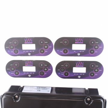Styrbox Vian Retrofit kit, komplett med  TP600 styrpanel med 4 olika etiketter