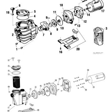 Hayward Super / Super ll - RS ll - Super pump / Max Flo / Power Flo / Super spa , Star