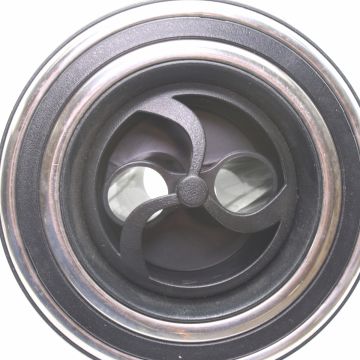 Munstycke 124 mm (diameter front) Krom / Svart Roterande