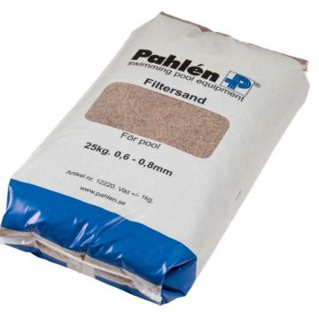 Filter sand 25 kg, storlek på sandkorn 0,6-0,8 mm