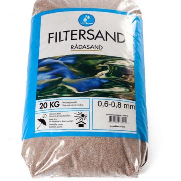 Filter sand 20 kg, storlek på sandkorn 0,6-0,8 mm