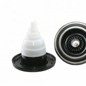 Munstycke 126 mm (diameter front) Krom / Svart Riktbar