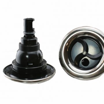 Munstycke 126 mm (diameter front) Krom / Svart Riktbar